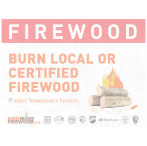 burn local or certified firewood yard sign