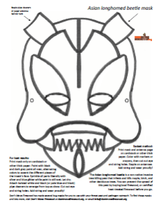 asian longhorned beetle mask for coloring