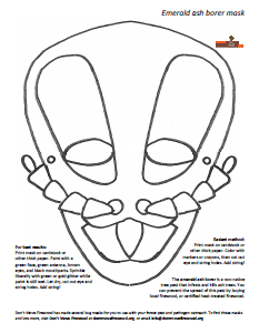 emerald ash beetle mask for coloring