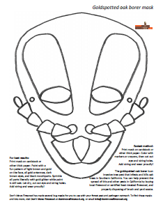 gold spotted oak borer mask for coloring