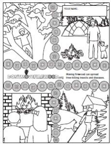 firewood coloring page