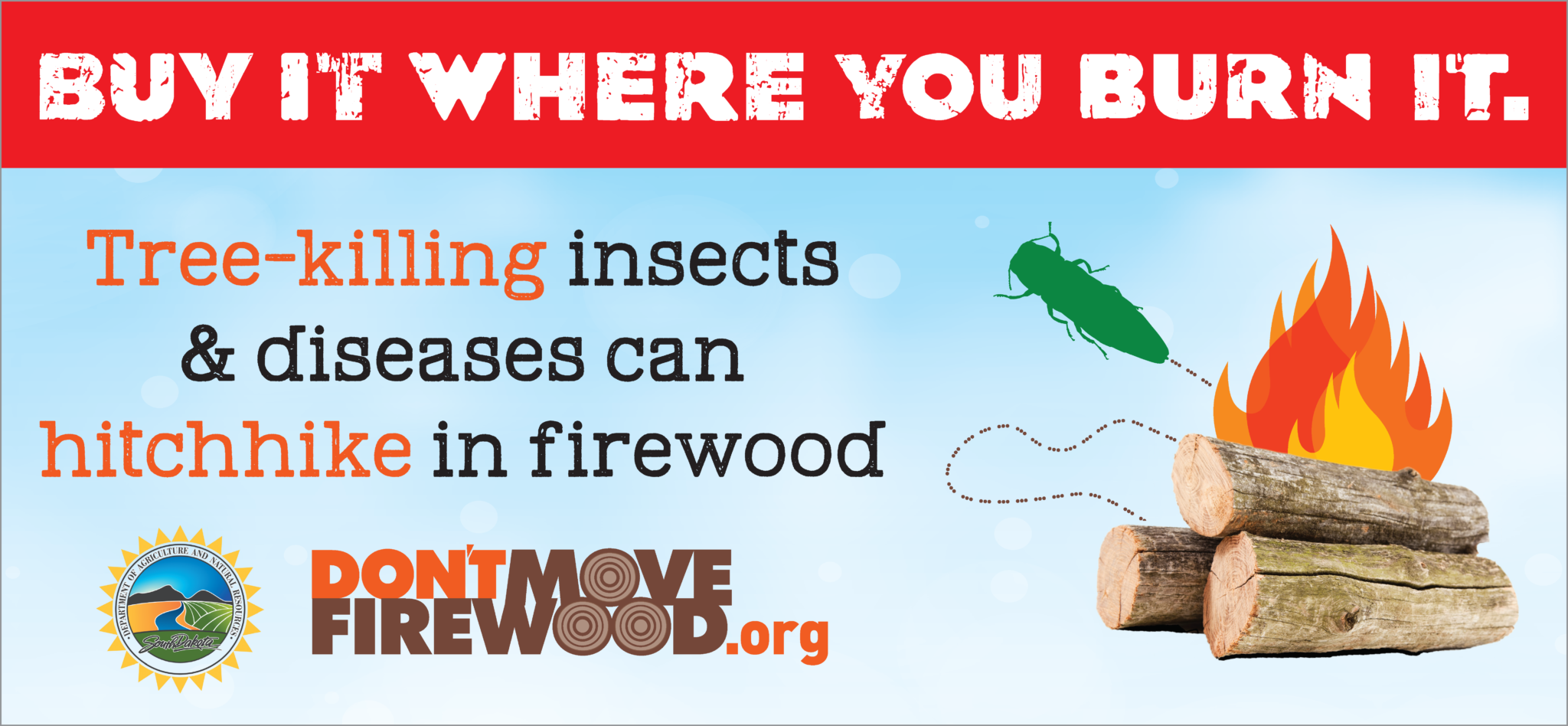 Don’t Move Firewood 2021 South Dakota Billboard Don't Move Firewood