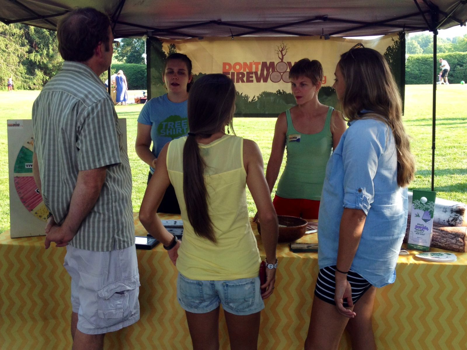 dont move firewood summer intern outreach booth